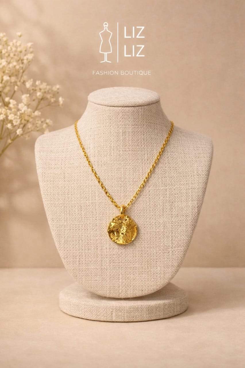 Collar dorado círculo #23A
