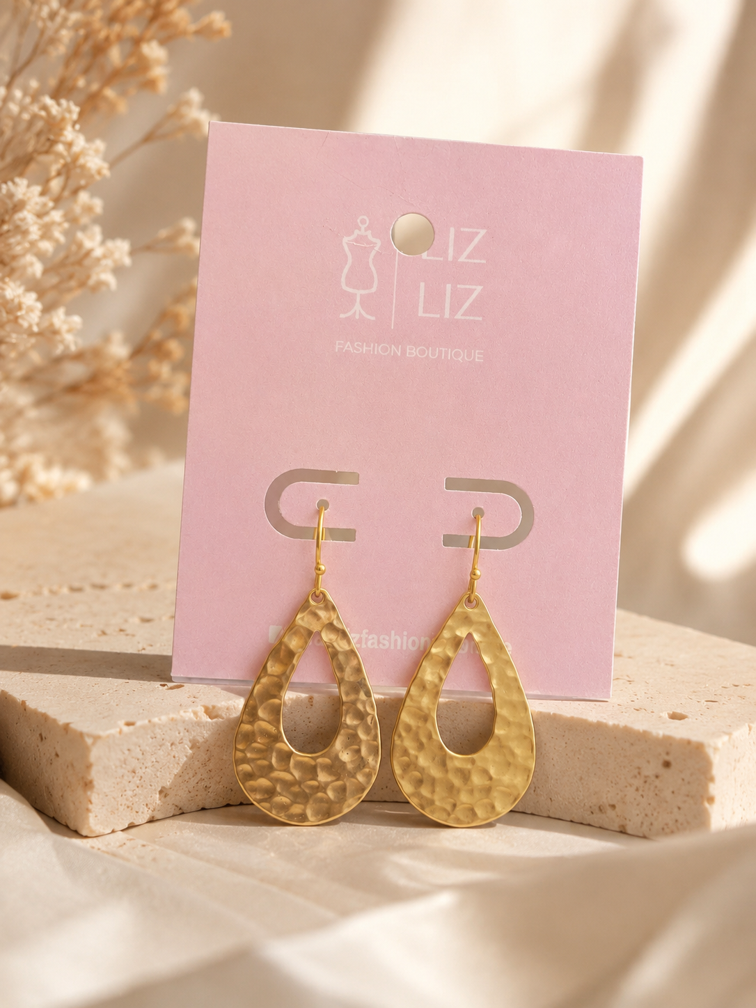 Aretes gota dorados #25A