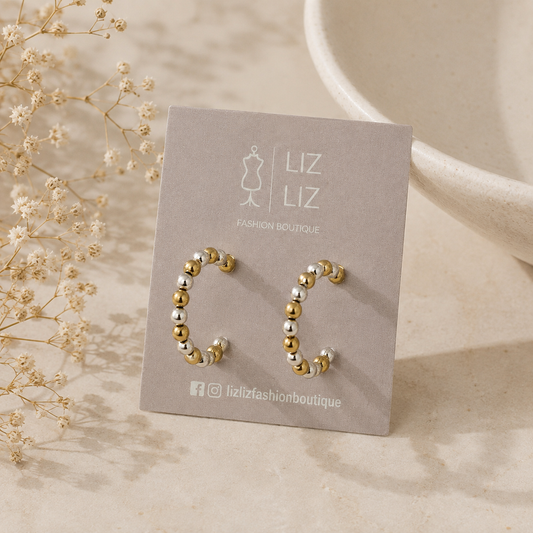 Aretes arracadas doradas c plata #38A