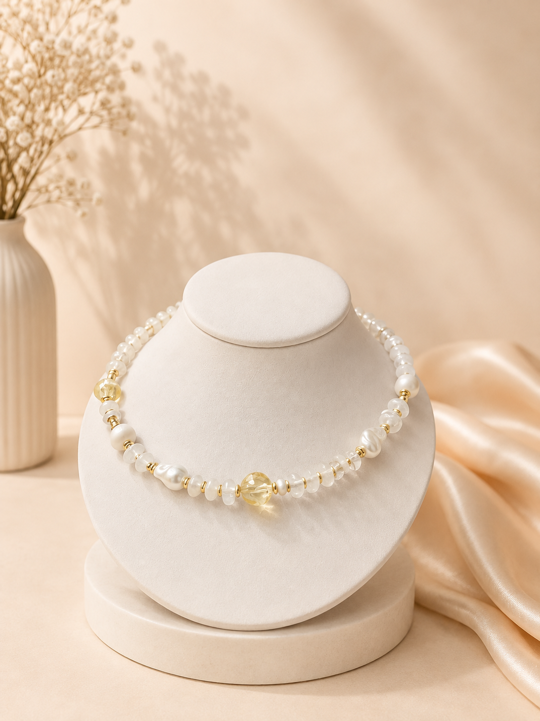 Collar piedras ámbar #56A